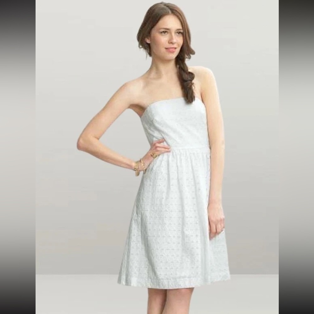 Banana Republic Strapless White Dress